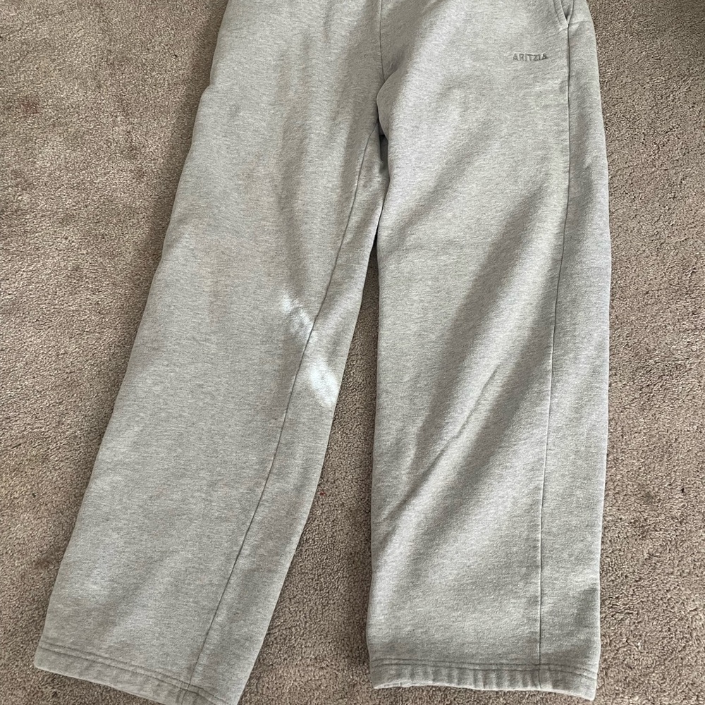 Aritzia Cozy Fleece Sweatpants in Light Gray